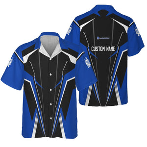 Railspirit Personalized Long Island Railroad Hawaiian Shirt Lightning-Edge Design Train Shirt For Railroad Lovers