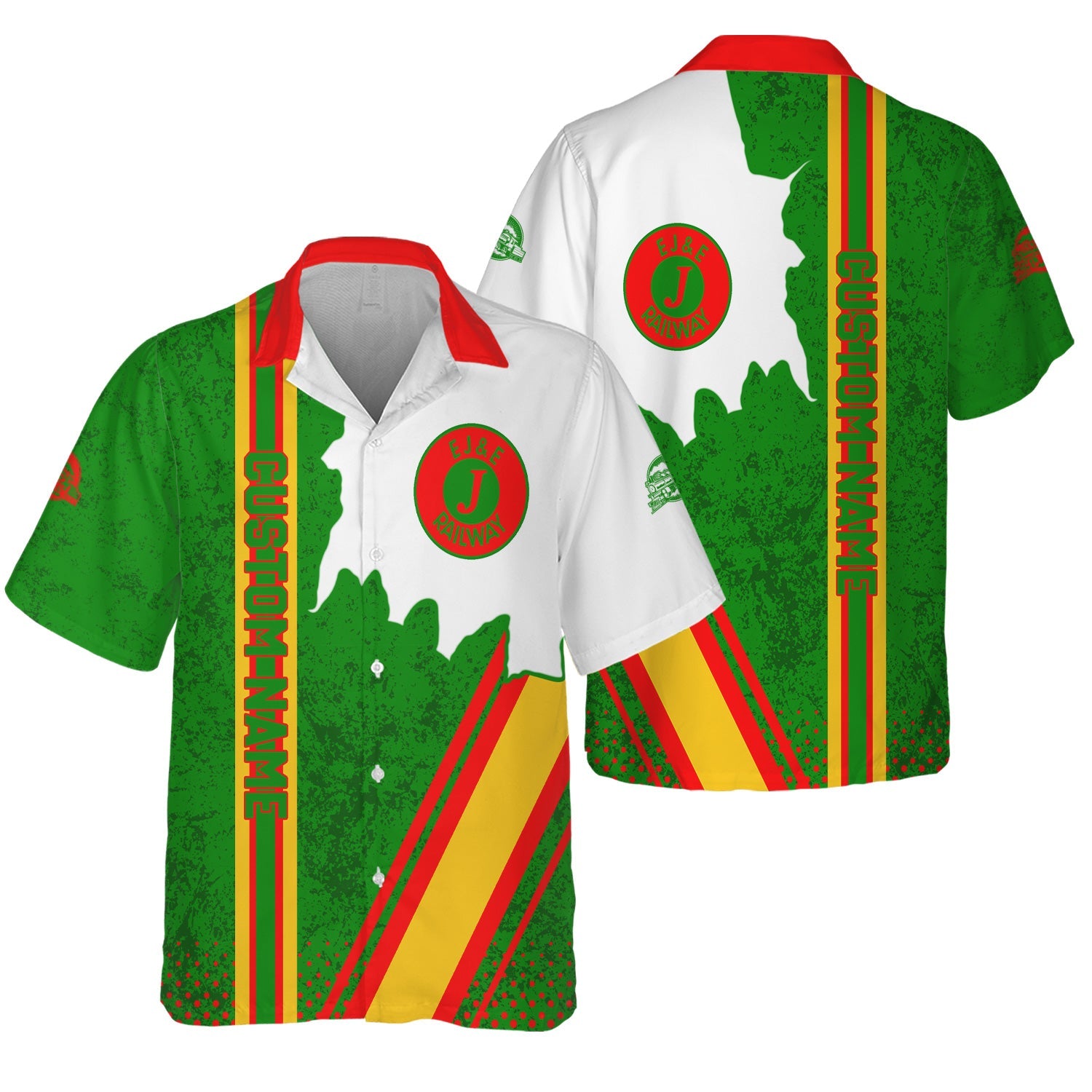 Railspirit Personalized Elgin Joliet And Eastern Railroad Hawaiian Shirt All Over Printed Unisex Shirt