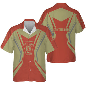 Railspirit Personalized Long Island Railroad Hawaiian Shirt Unique Style with Custom Job Train Shirt