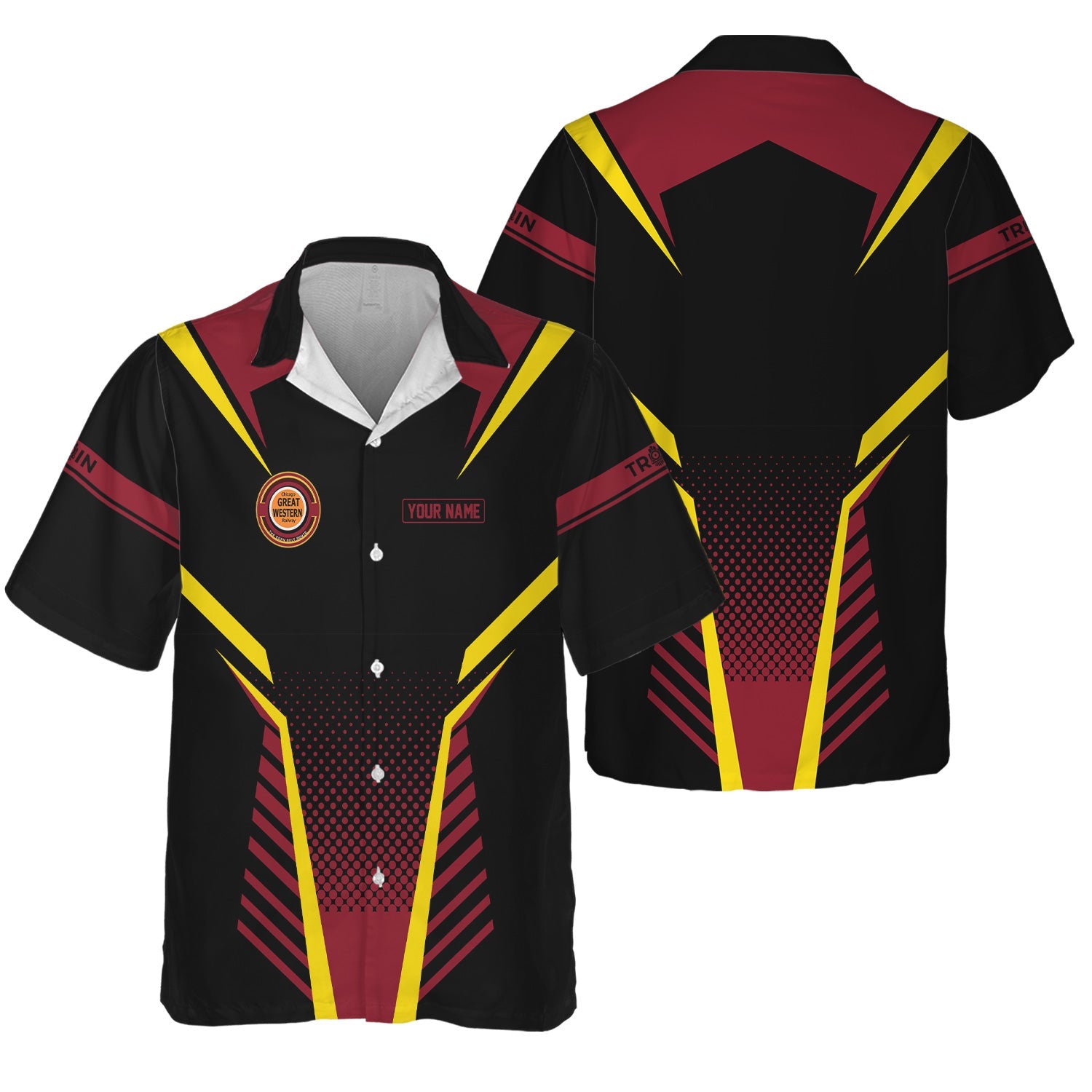 Railspirit Personalized Chicago Great Western Railroad Hawaiian Shirt Unisex Train Shirt All Over Print