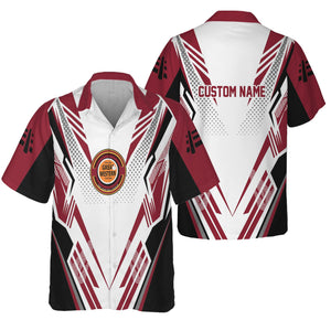 Railspirit Personalized Chicago Great Western Railroad Hawaiian Shirt Railroad Tribute Design Train Shirt for Train Lovers