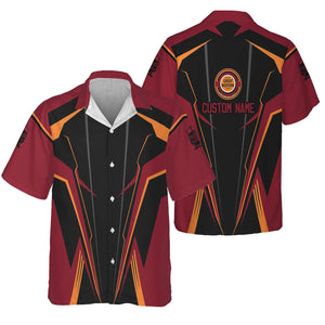 Railspirit Personalized Chicago Great Western Railroad Hawaiian Shirt Lightning-Edge Design Train Shirt For Railroad Lovers