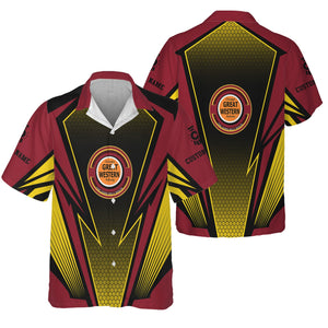 Railspirit Personalized Chicago Great Western Railroad Hawaiian Shirt Lightning Graphic Style Shirt Gift Idea For Train Lover