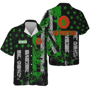 Railspirit Personalized Elgin Joliet And Eastern Railroad Hawaiian Shirt Artistic Paint American Flag Style Train Shirt