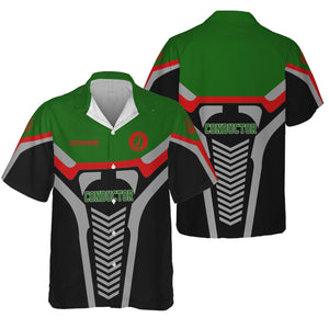 Railspirit Personalized Elgin Joliet And Eastern Railroad Hawaiian Shirt Track-Inspired with Custom Job Position Train Shirt