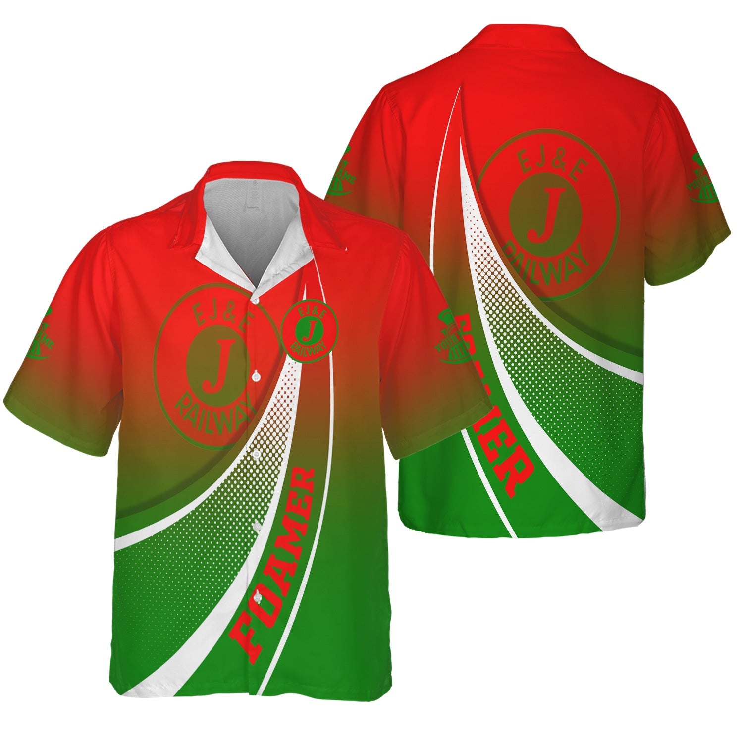 Railspirit Personalized Elgin Joliet And Eastern Railroad Hawaiian Shirt Railway-Themed Style Shirt Gift Idea For Trainspotter