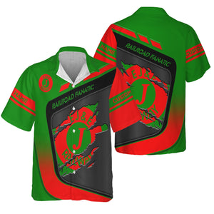 Railspirit Personalized Elgin Joliet And Eastern Railroad Hawaiian Shirt Ripped Texture Style Train Shirt For Railroad Fanatic