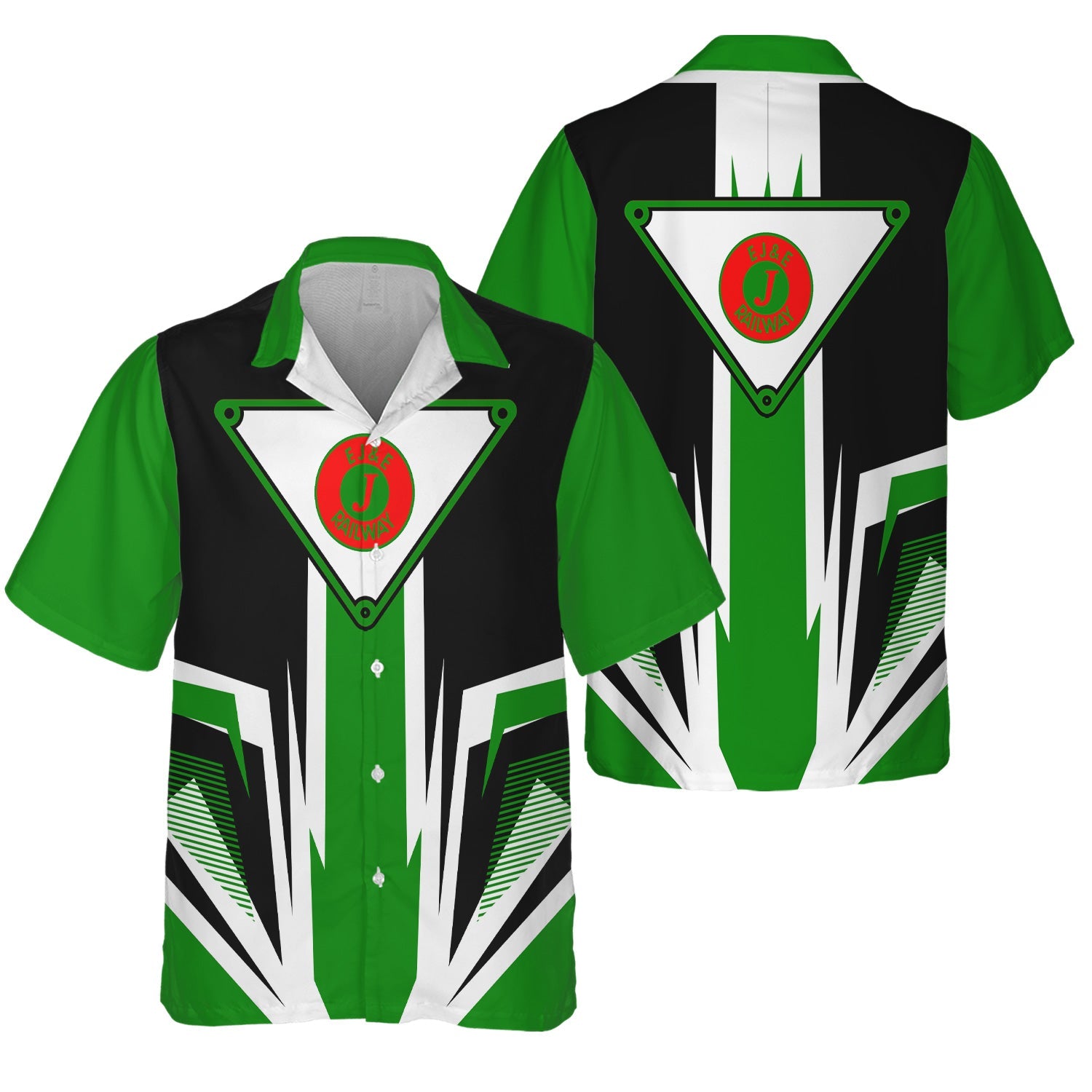 Railspirit Elgin Joliet And Eastern Railroad Hawaiian Shirt Bold Graphic Style All Over Printed Shirt