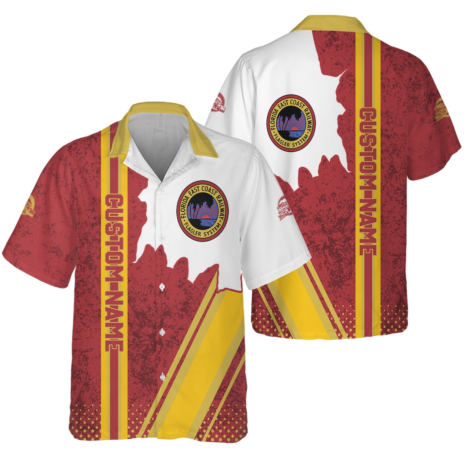 Railspirit Personalized Florida East Coast Railway Hawaiian Shirt All Over Printed Unisex Shirt