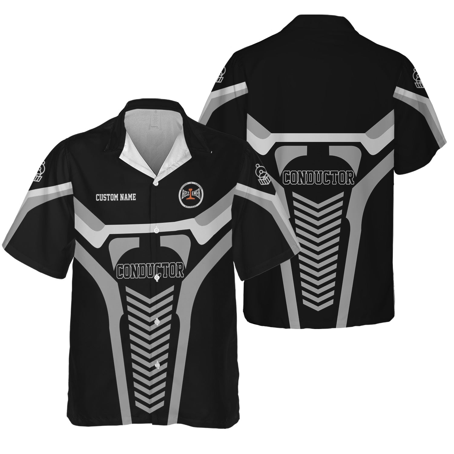 Railspirit Personalized Bessemer And Lake Erie Railroad Hawaiian Shirt Track-Inspired with Custom Job Position Train Shirt