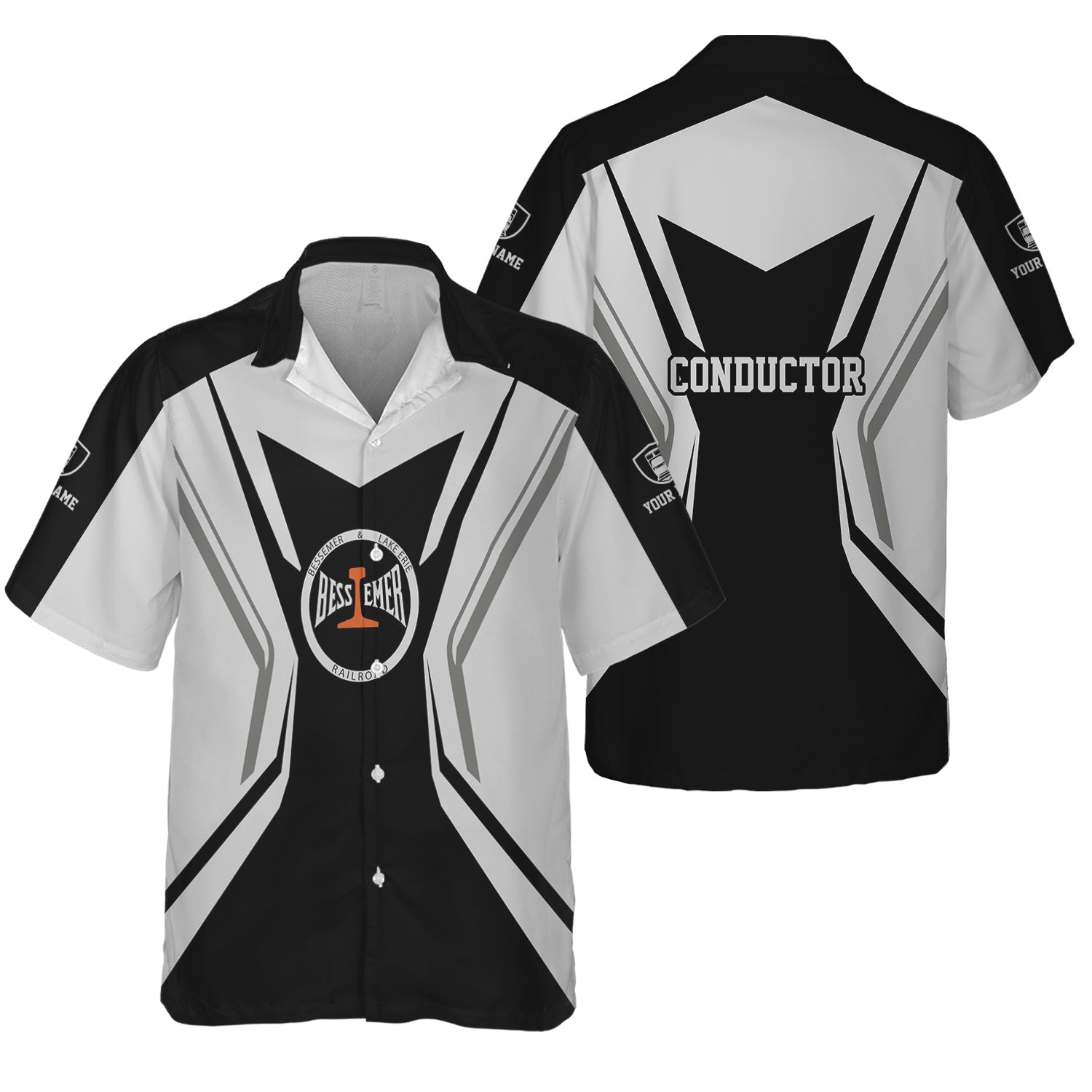 Railspirit Personalized Bessemer And Lake Erie Railroad Hawaiian Shirt Unique Style with Custom Job Train Shirt