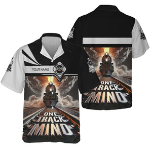 Railspirit Personalized Bessemer And Lake Erie Railroad Hawaiian Shirt One Track Mind Train Printed Shirt