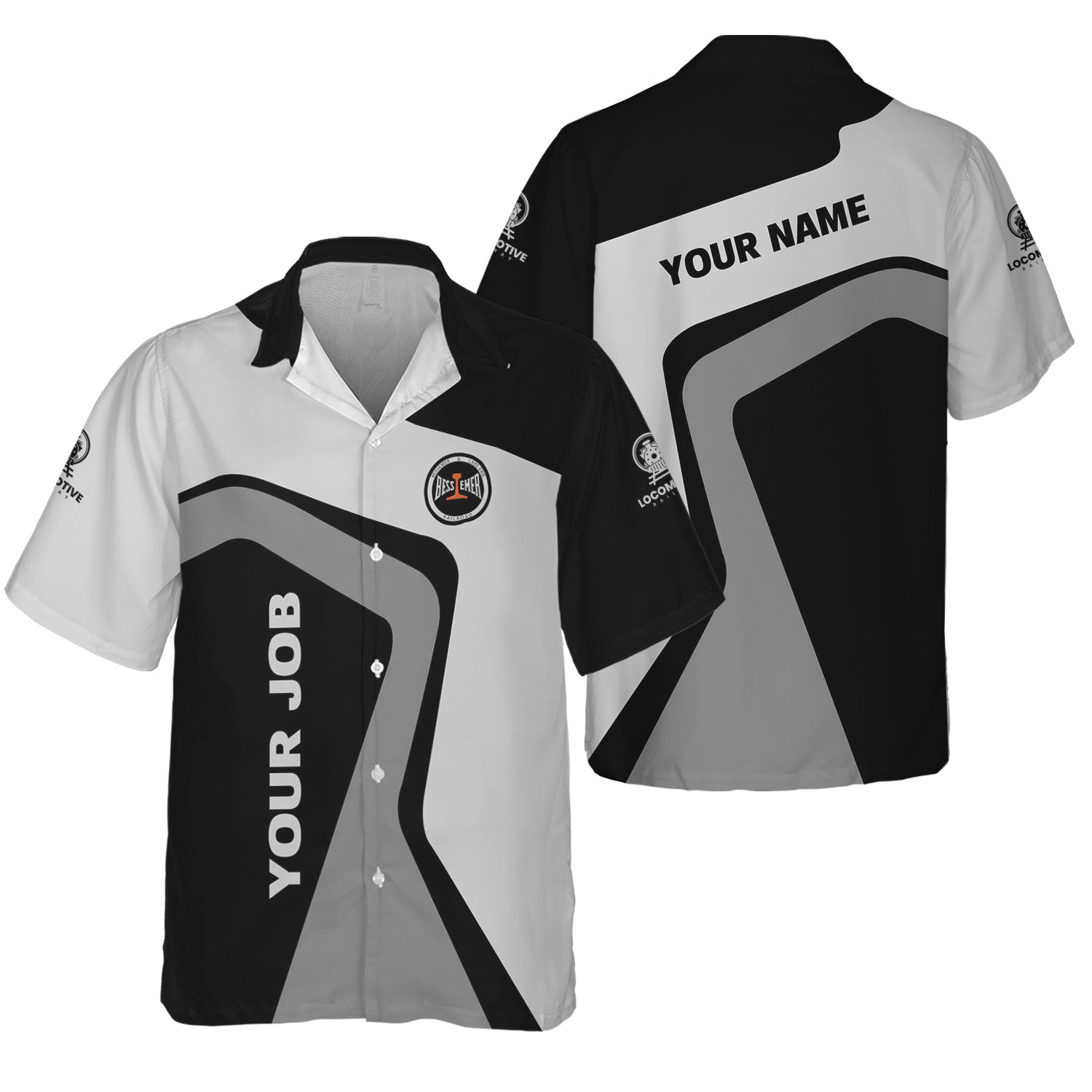 Railspirit Personalized Bessemer And Lake Erie Railroad Hawaiian Shirt Unique Design with Custom Job Position Train Shirt