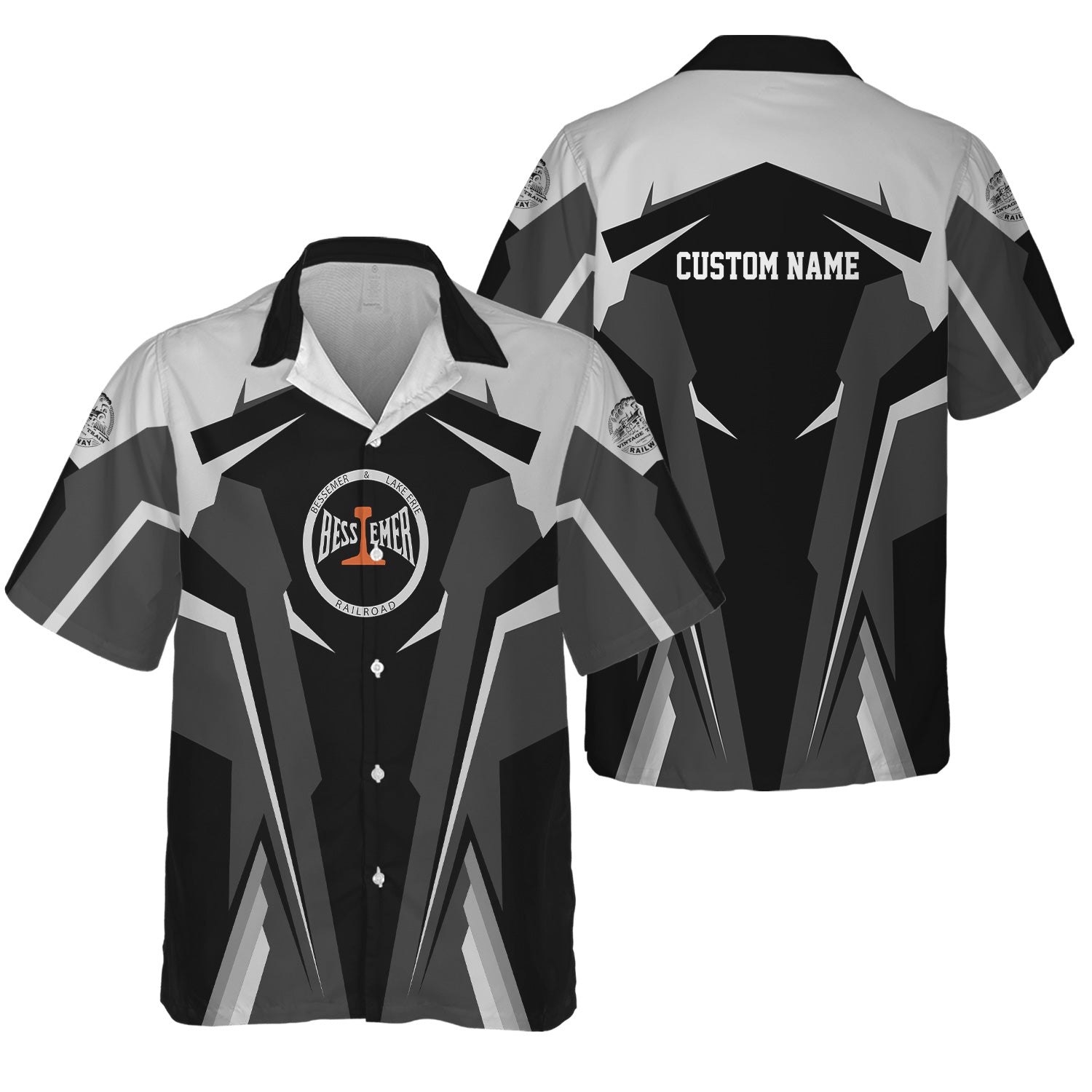 Railspirit Personalized Bessemer And Lake Erie Railroad Hawaiian Shirt Strong Line Style Train Unisex Shirt All Over Print