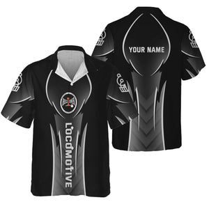 Railspirit Personalized Bessemer And Lake Erie Railroad Hawaiian Shirt Striking Line Style Train Shirt For Locomotive Lovers