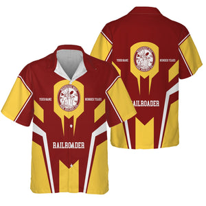 Railspirit Personalized Detroit & Mackinac Railroad Hawaiian Shirt Custom Year Railroader Shirt Gift Idea For Train Lover