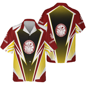 Railspirit Personalized Detroit & Mackinac Railroad Hawaiian Shirt Lightning Graphic Style Shirt Gift Idea For Train Lover