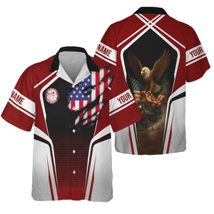 Railspirit Personalized Detroit & Mackinac Railroad Hawaiian Shirt American Eagle Vintage Train Shirt