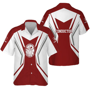 Railspirit Personalized Detroit & Mackinac Railroad Hawaiian Shirt Unique Style with Custom Job Train Shirt