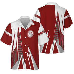 Railspirit Personalized Detroit & Mackinac Railroad Hawaiian Shirt Lightning-Inspired Railway Style Shirt For Train Lovers