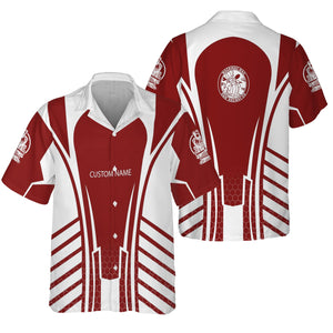 Railspirit Personalized Detroit & Mackinac Railroad Hawaiian Shirt Striped Railroad Style Train Shirt All Over Print