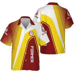 Railspirit Personalized Detroit & Mackinac Railroad Hawaiian Shirt Vibrant Striking Style Shirt For Rail Enthusiasts