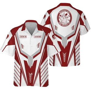 Railspirit Personalized Detroit & Mackinac Railroad Hawaiian Shirt Workwear-Inspired with Custom Position Train Shirt