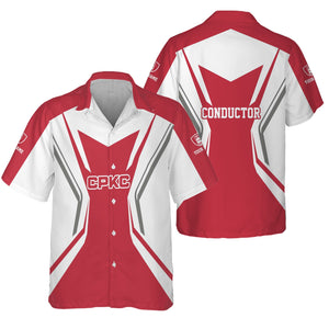 Railspirit Personalized Canadian Pacific Kansas City Hawaiian Shirt Unique Style with Custom Job CPKC Train Shirt