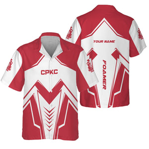 Railspirit Personalized Canadian Pacific Kansas City Hawaiian Shirt Railway Trainspotter Style CPKC Shirt Gift Idea For Foamers