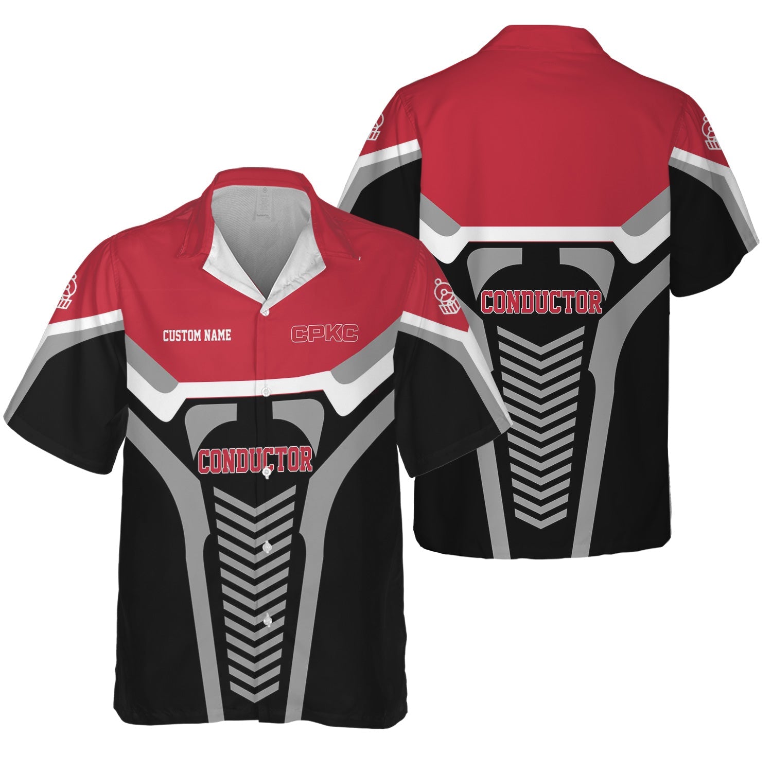 Railspirit Personalized Canadian Pacific Kansas City Hawaiian Shirt Track-Inspired with Custom Job Position CPKC Train Shirt