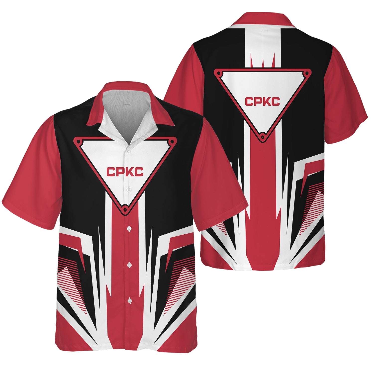 Railspirit Canadian Pacific Kansas City Hawaiian Shirt Bold Graphic Style CPKC All Over Printed Shirt