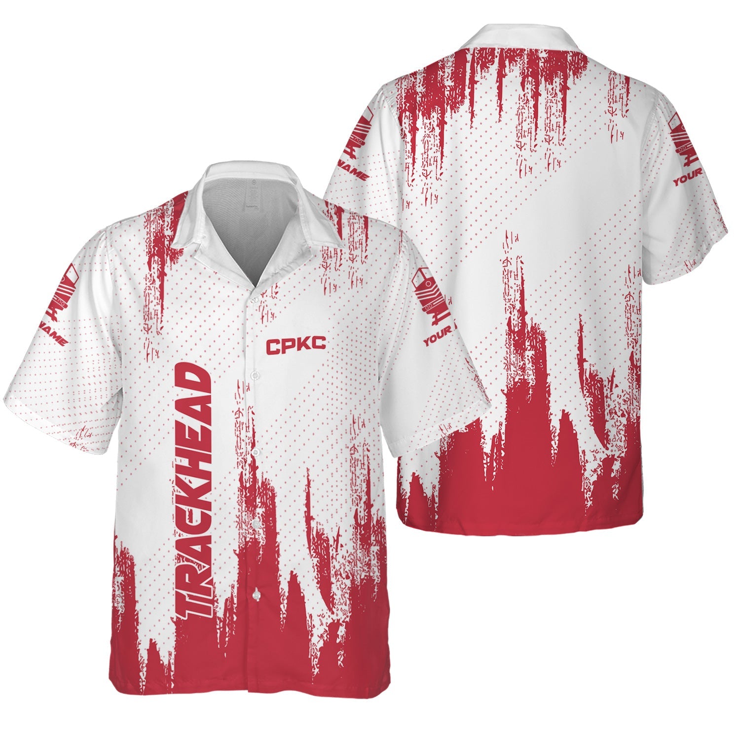 Railspirit Personalized Canadian Pacific Kansas City Hawaiian Shirt Paint Impact Design CPKC Train Shirt for Trackhead