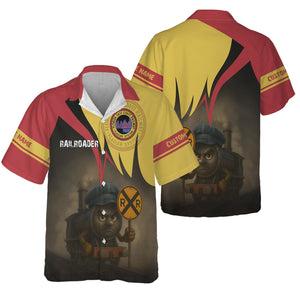 Railspirit Personalized Florida East Coast Railway Hawaiian Shirt Angry Train Hawaiian Shirt Gift Idea For Train Lover