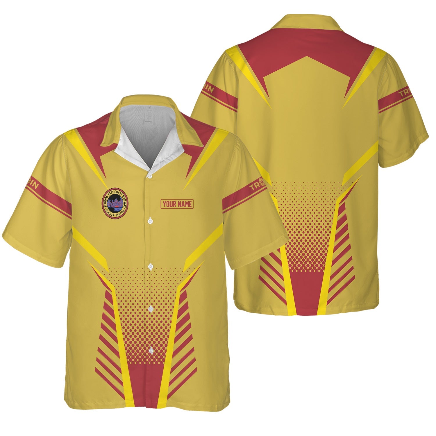 Railspirit Personalized Florida East Coast Railway Hawaiian Shirt Unisex Train Shirt All Over Print