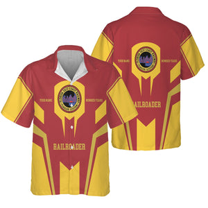 Railspirit Personalized Florida East Coast Railway Hawaiian Shirt Custom Year Railroader Shirt Gift Idea For Train Lover