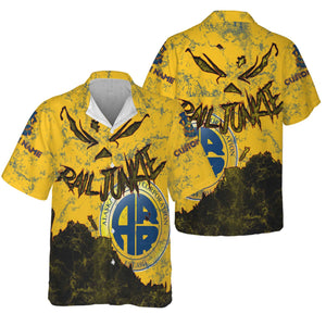 Railspirit Personalized Alaska Railroad Hawaiian Shirt Torn Graphic Style Train Shirt For Rail Junkie
