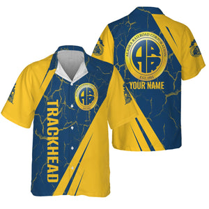 Railspirit Personalized Alaska Railroad Hawaiian Shirt Crackle Texture Style Shirt For Trackhead