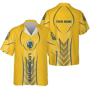 Railspirit Personalized Alaska Railroad Hawaiian Shirt Striking Line Style Train Shirt For Locomotive Lovers