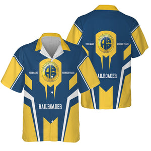 Railspirit Personalized Alaska Railroad Hawaiian Shirt Custom Year Railroader Shirt Gift Idea For Train Lover