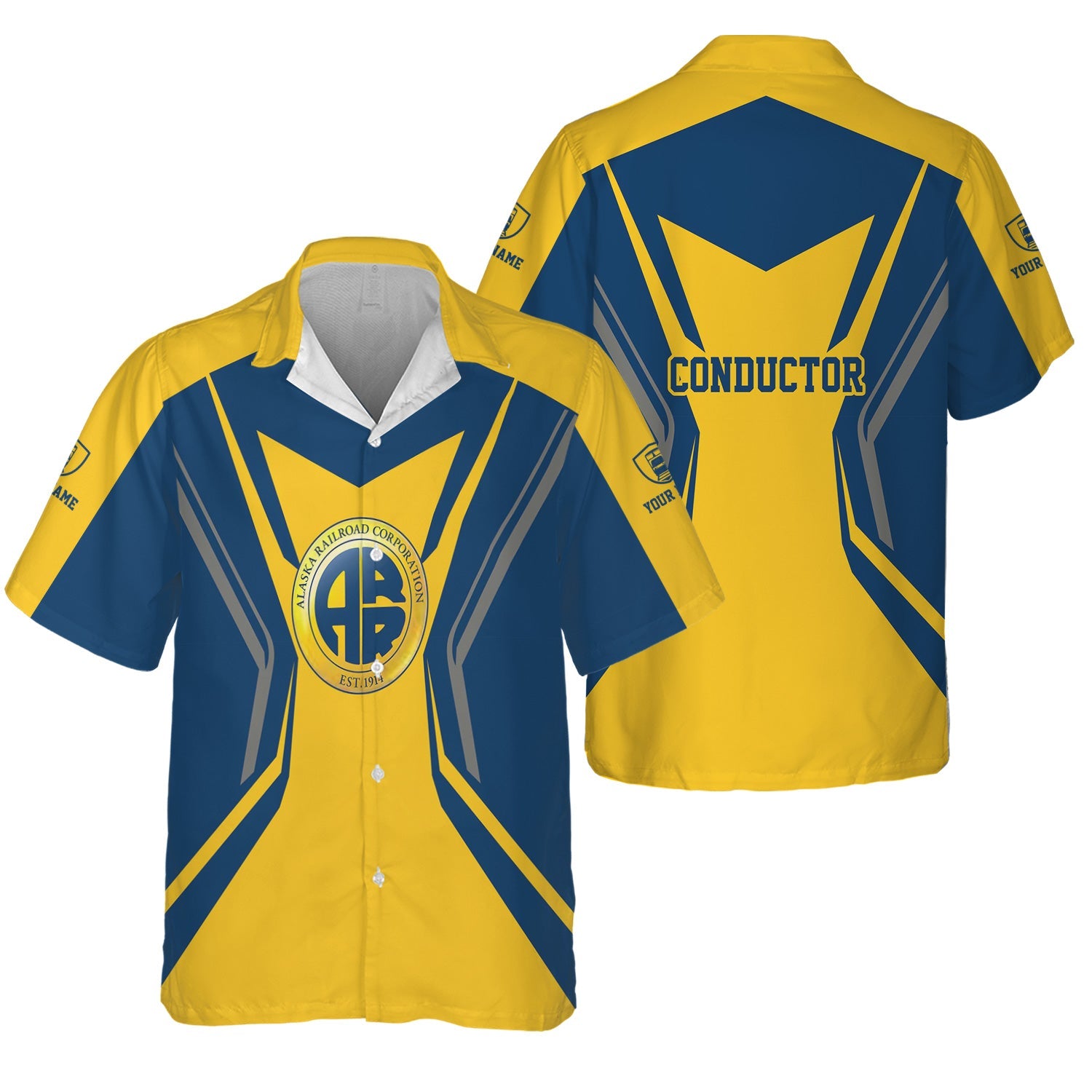 Railspirit Personalized Alaska Railroad Hawaiian Shirt Unique Style with Custom Job Train Shirt