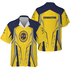 Railspirit Personalized Alaska Railroad Hawaiian Shirt Futuristic Design with Custom Job Train Shirt