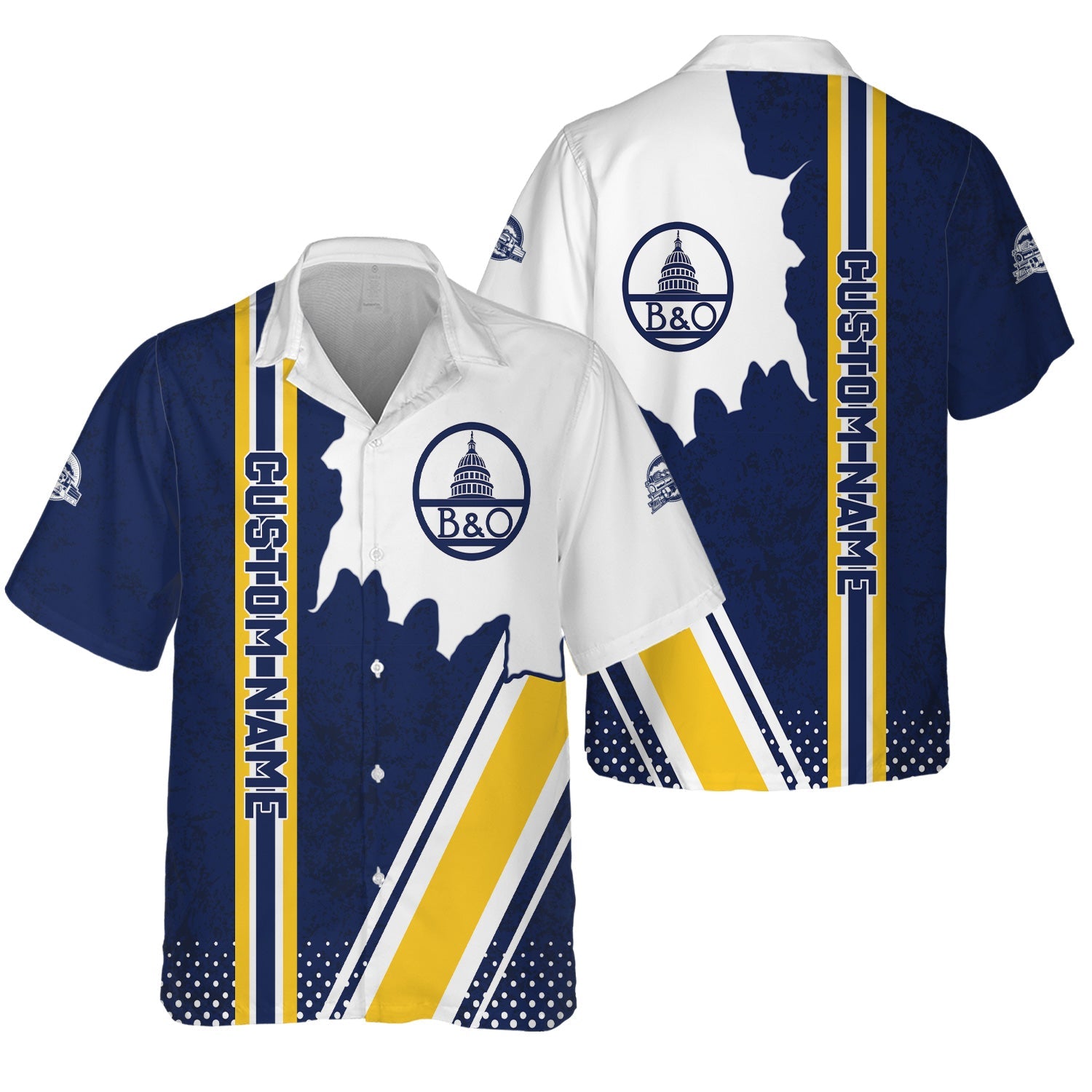 Railspirit Personalized Baltimore and Ohio Railroad Hawaiian Shirt B&O All Over Printed Unisex Shirt