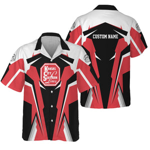 Railspirit Personalized Kansas City Southern Hawaiian Shirt Strong Line Style Train Unisex Shirt All Over Print