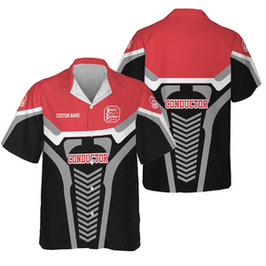 Railspirit Personalized Kansas City Southern Hawaiian Shirt Track-Inspired with Custom Job Position Train Shirt