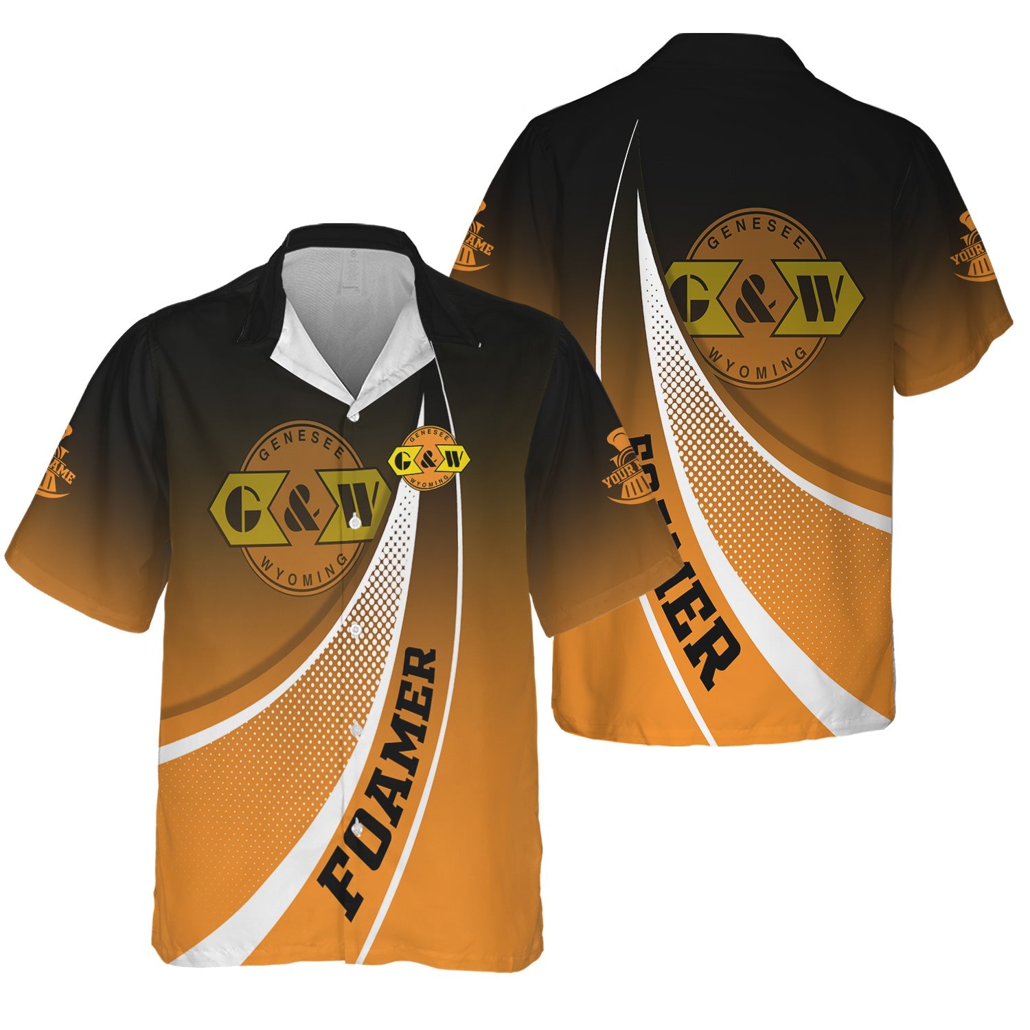 Railspirit Personalized Genesee & Wyoming Inc. Railroad Hawaiian Shirt Railway-Themed Style Shirt Gift Idea For Trainspotter