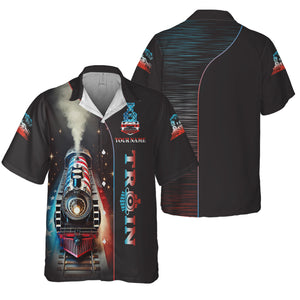 Railspirit Personalized Locomotive Power Hawaiian Shirt ��� Perfect for Train Lovers