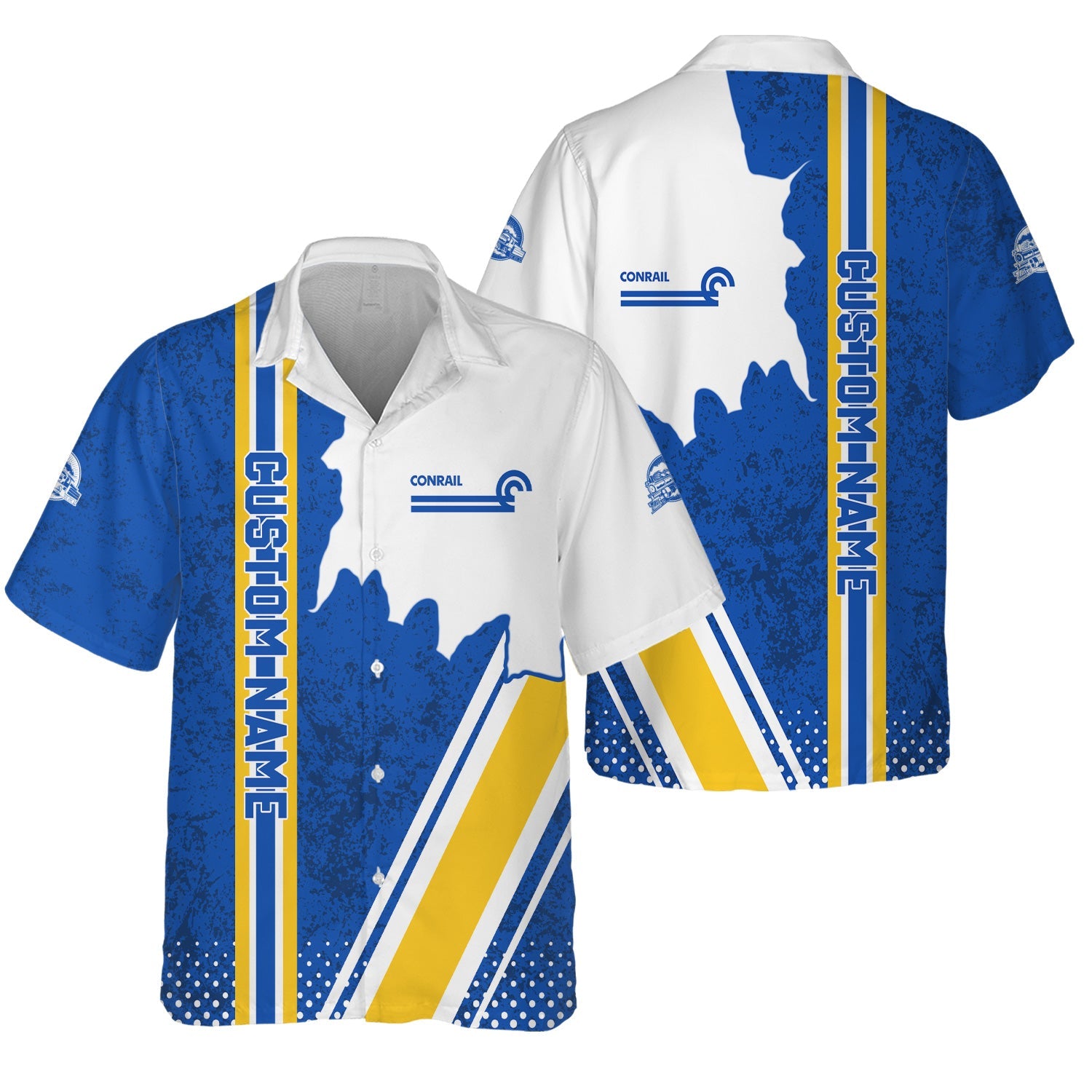 Railspirit Personalized Conrail Railroad Hawaiian Shirt All Over Printed Unisex Shirt