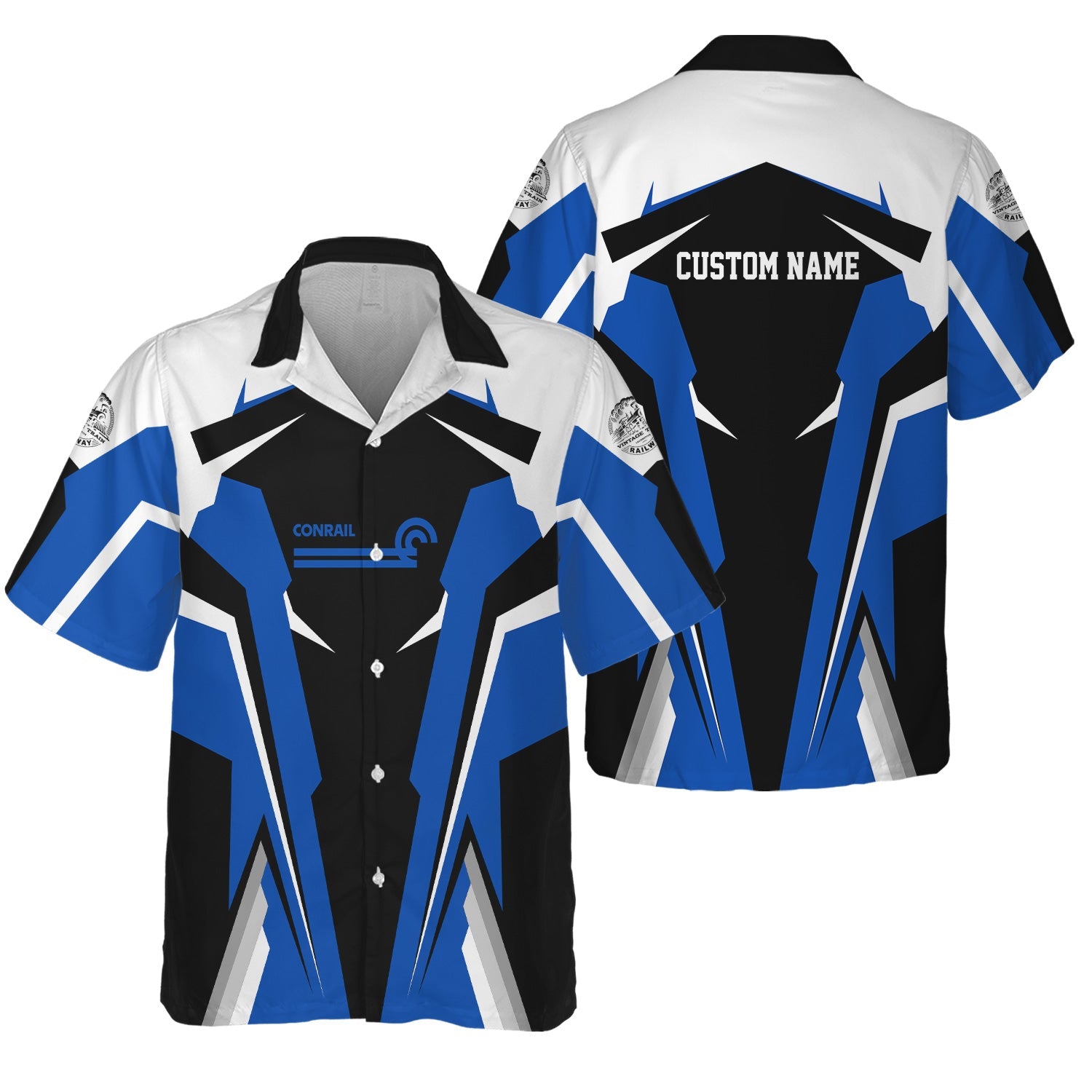 Railspirit Personalized Conrail Railroad Hawaiian Shirt Strong Line Style Train Unisex Shirt All Over Print