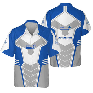 Railspirit Personalized Conrail Railroad Hawaiian Shirt Engine-Inspired Style Train Shirt for Railroad Fanatic