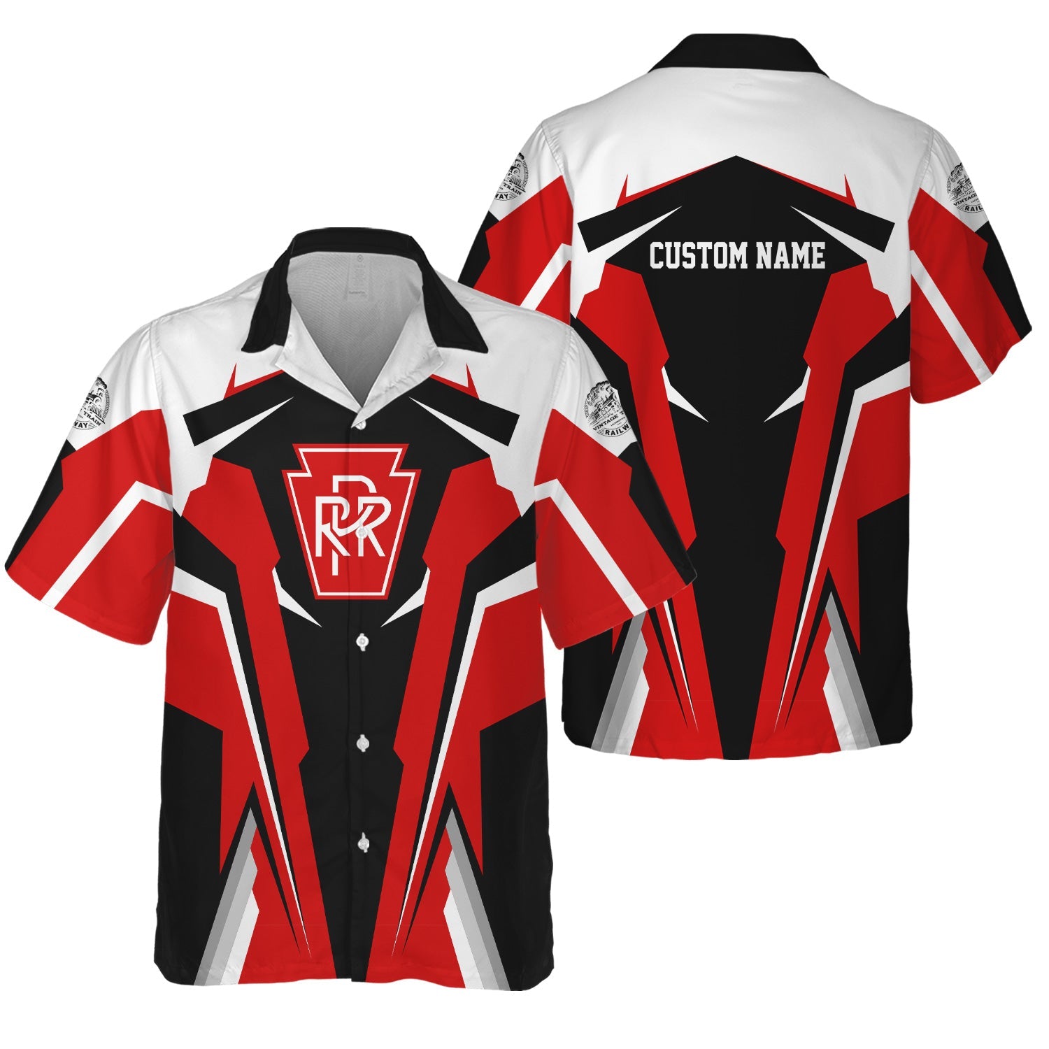 Railspirit Personalized Pennsylvania Railroad Hawaiian Shirt Strong Line Style Train Unisex Shirt All Over Print